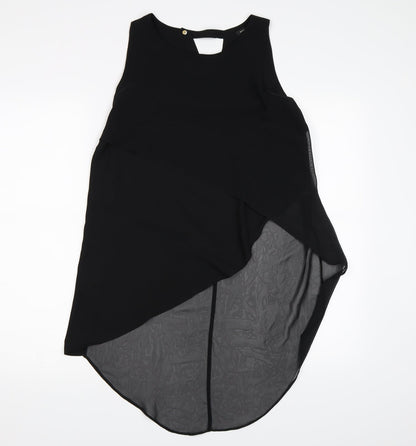 Womens UK Size 10 River Island Black Basic Blouse