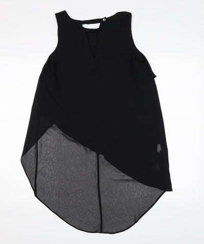 Womens UK Size 10 River Island Black Basic Blouse