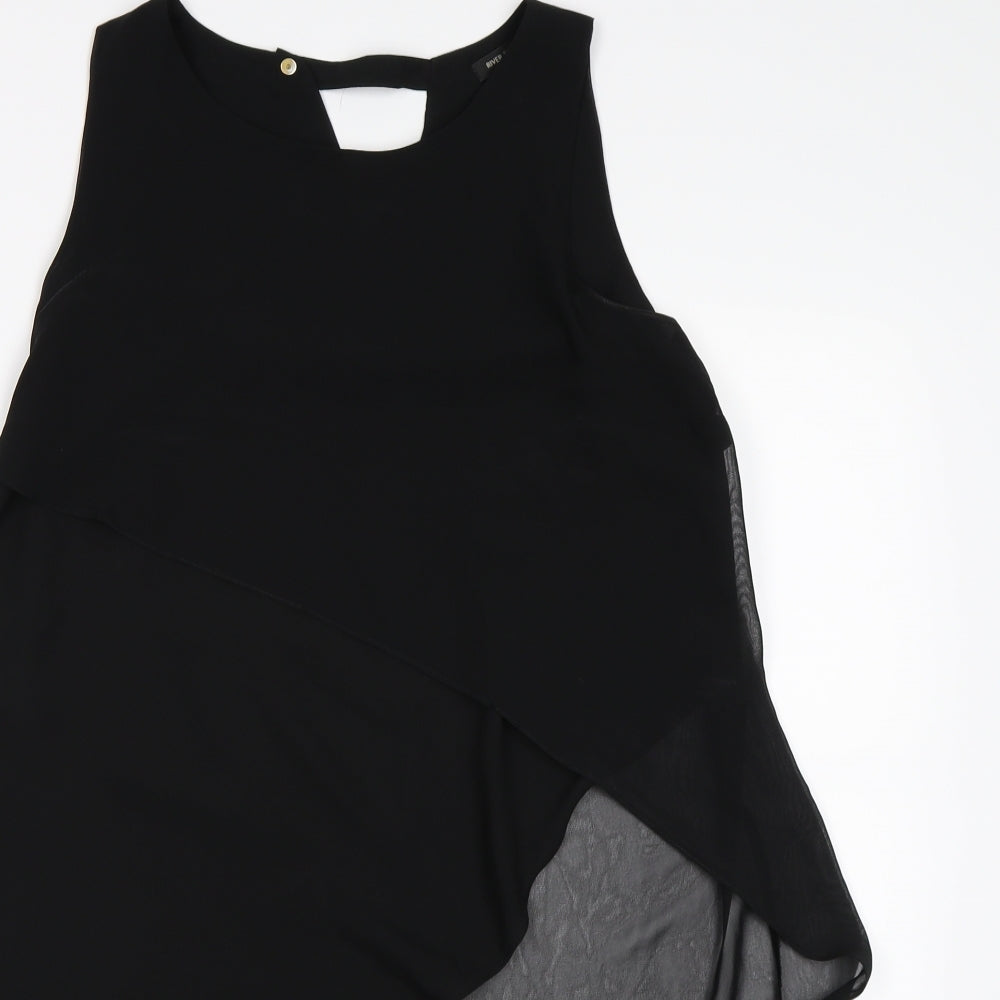 Womens UK Size 10 River Island Black Basic Blouse