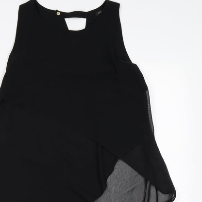 Womens UK Size 10 River Island Black Basic Blouse