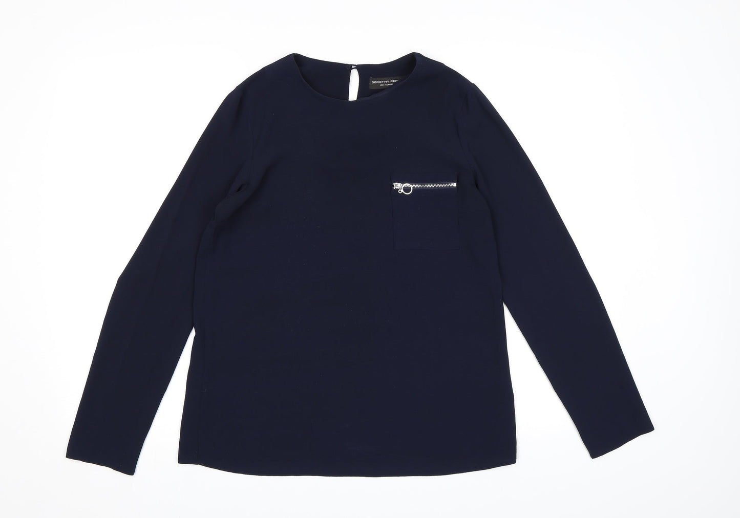 Womens UK Size 8 Dorothy Perkins Blue Basic Blouse