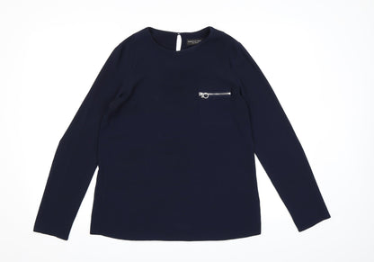 Womens UK Size 8 Dorothy Perkins Blue Basic Blouse