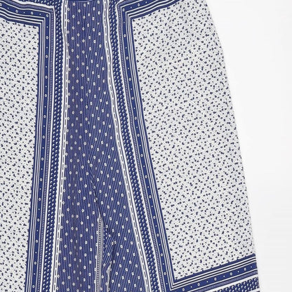 Womens UK Size 10 Dorothy Perkins Regular Fit Cropped Blue Trousers