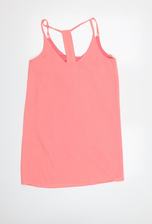 New Look Womens Pink  Chiffon A-Line  Size 10