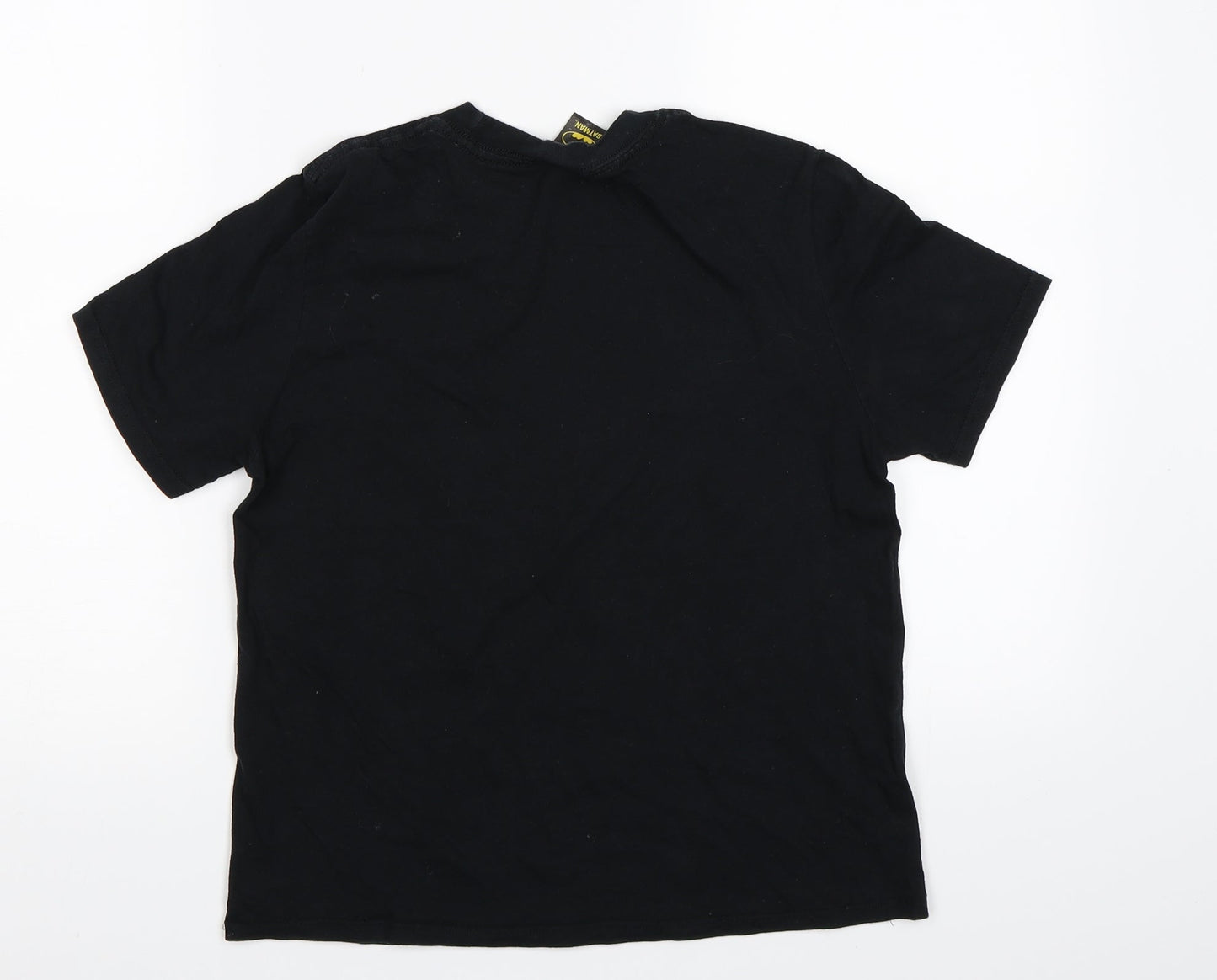 Womens UK Size S Gildan Black Cropped T-Shirt