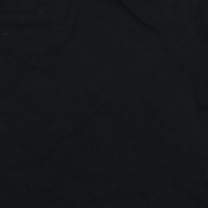 Womens UK Size S Gildan Black Cropped T-Shirt
