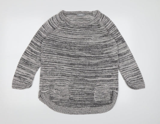 Wallis Womens Grey  Knit Pullover Jumper Size S