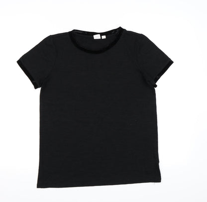 Womens UK Size XS Gap Black Basic T-Shirt
