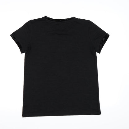 Womens UK Size XS Gap Black Basic T-Shirt