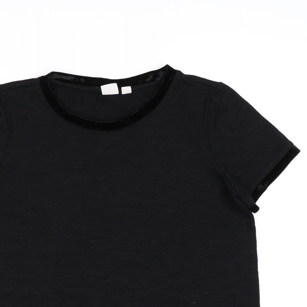 Womens UK Size XS Gap Black Basic T-Shirt