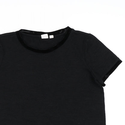 Womens UK Size XS Gap Black Basic T-Shirt