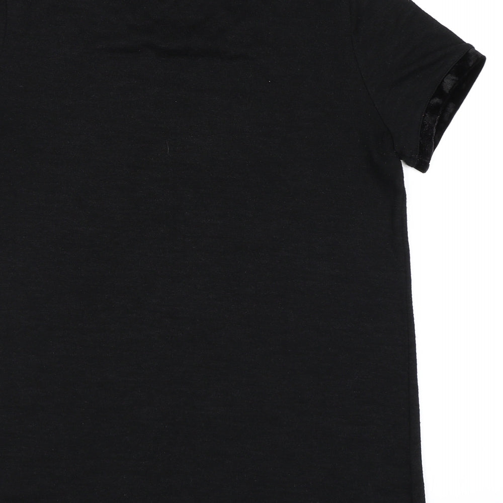 Womens UK Size XS Gap Black Basic T-Shirt