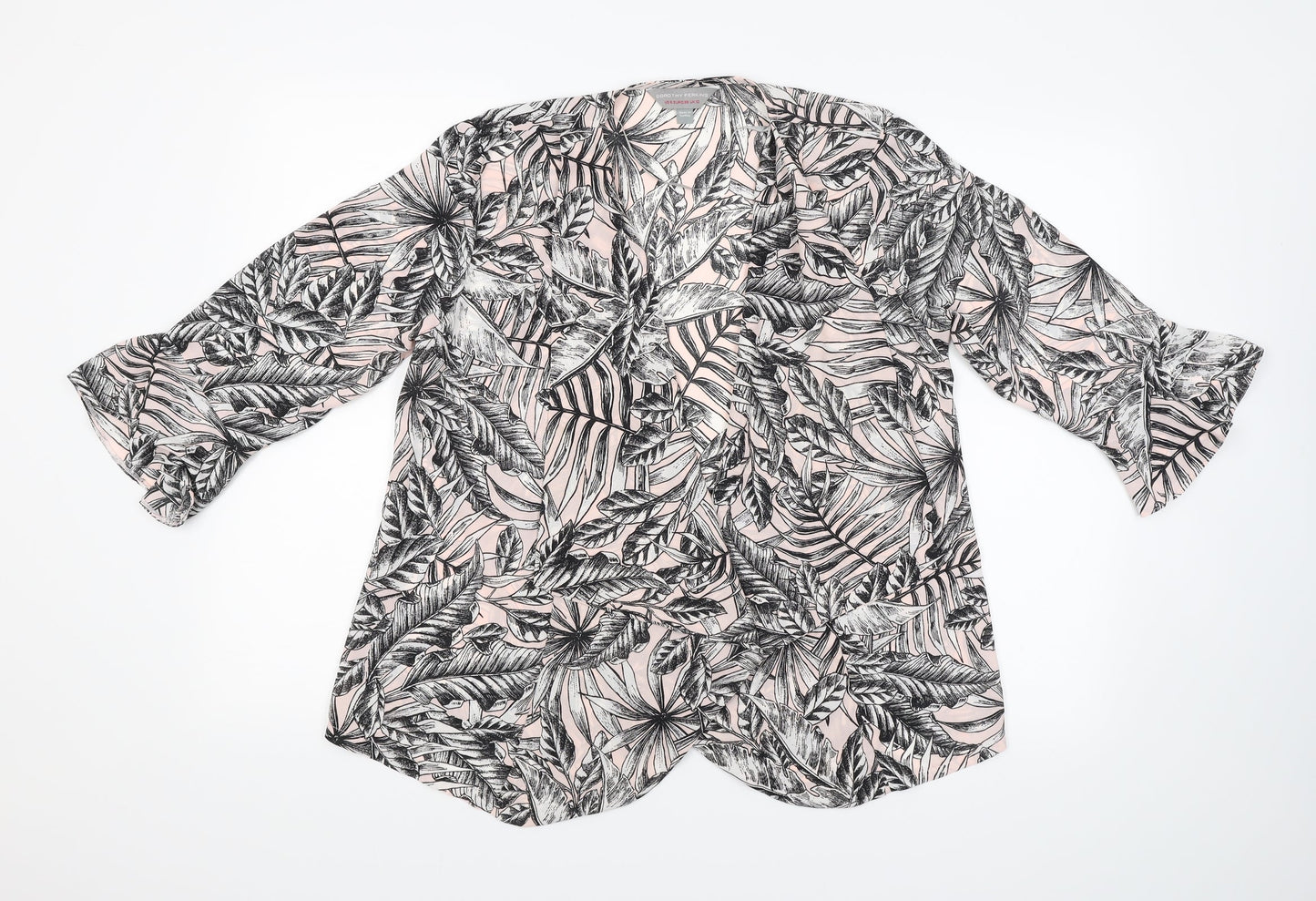 Dorothy Perkins Womens Pink Floral  Cardigan Jumper Size 10