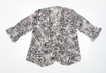 Dorothy Perkins Womens Pink Floral  Cardigan Jumper Size 10