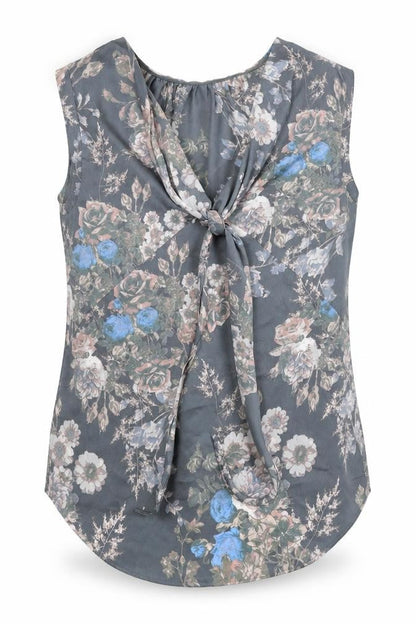 NEXT Womens Grey Floral  Basic Blouse Size 10