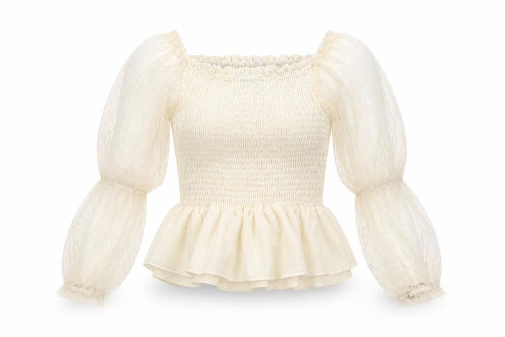 Womens UK Size 4 SheIn Ivory Basic Blouse