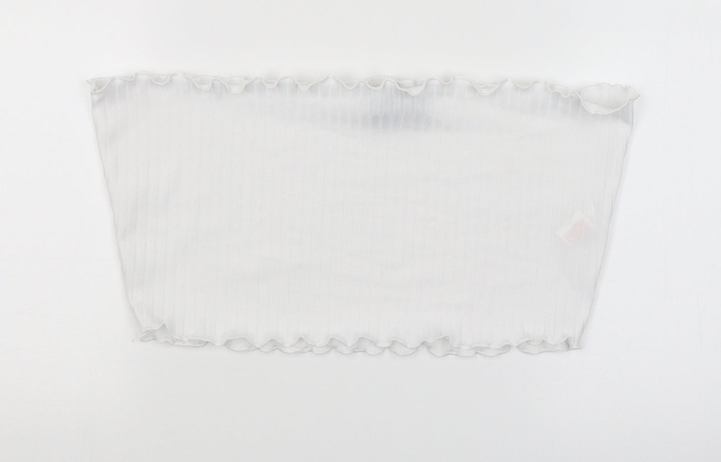 Womens UK Size 14 PRETTYLITTLETHING White Cropped Blouse