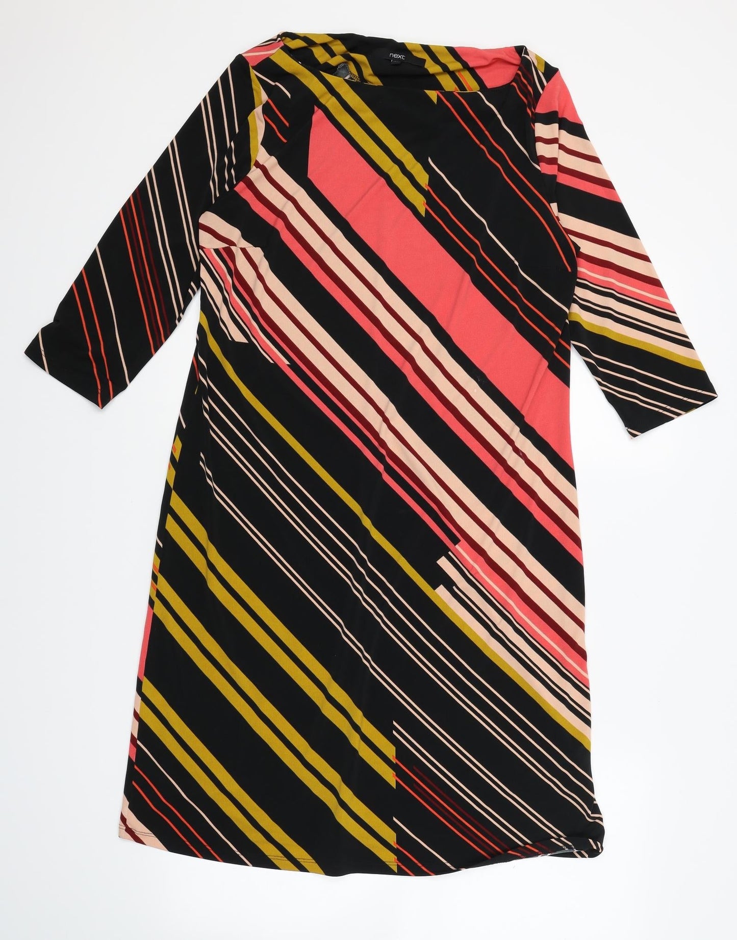 NEXT Womens Pink Striped  A-Line  Size 12  - stretch fabric