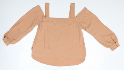 Womens UK Size 10 ASOS Brown Basic Blouse