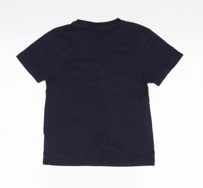 George Boys Blue   Basic T-Shirt Size 7-8 Years  - youth dreams project