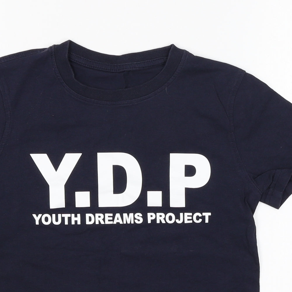 George Boys Blue   Basic T-Shirt Size 7-8 Years  - youth dreams project