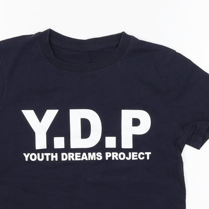George Boys Blue   Basic T-Shirt Size 7-8 Years  - youth dreams project