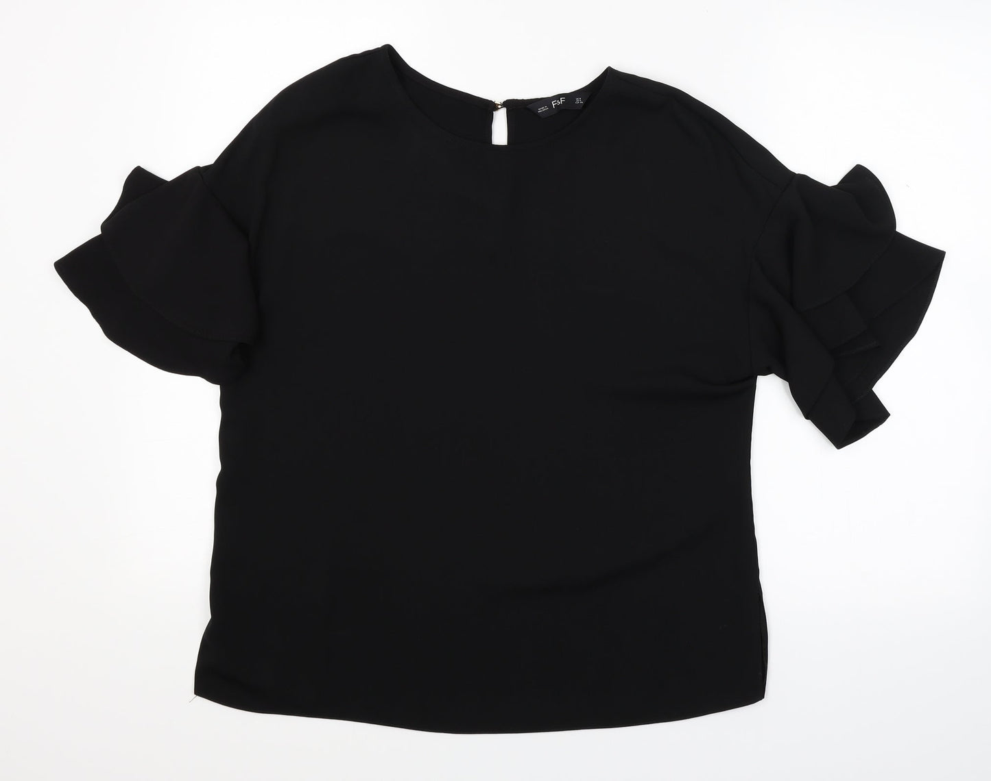 F&F Womens Black   Basic Blouse Size 8