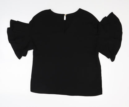 F&F Womens Black   Basic Blouse Size 8