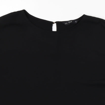 F&F Womens Black   Basic Blouse Size 8