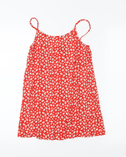 Primark Girls Red Floral  Camisole Tank Size 6-7 Years