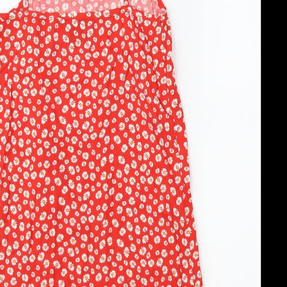 Primark Girls Red Floral  Camisole Tank Size 6-7 Years
