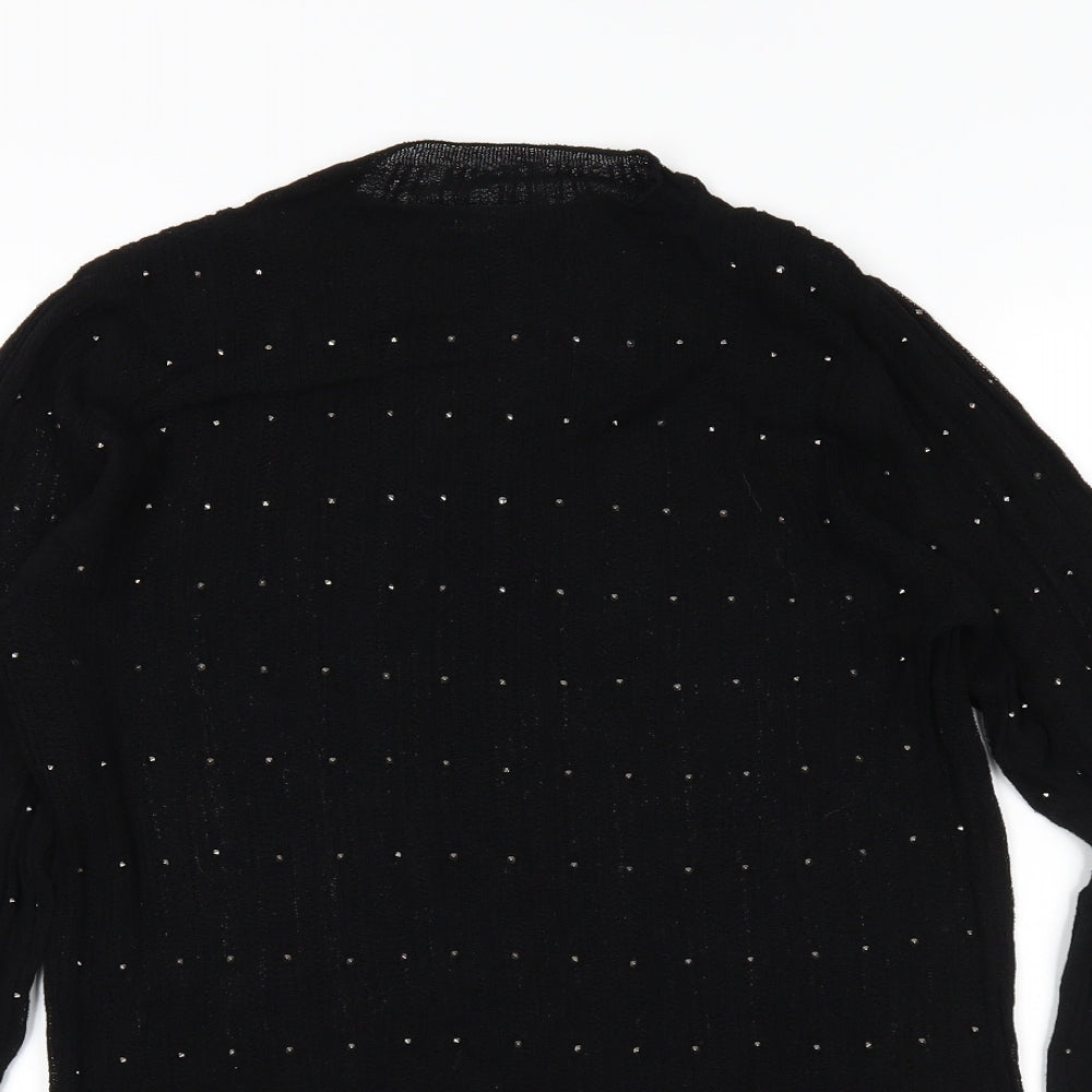 Womens UK Size 14 NEXT Black Basic Blouse