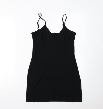 Womens UK Size 12 Preworn Black Basic T-Shirt