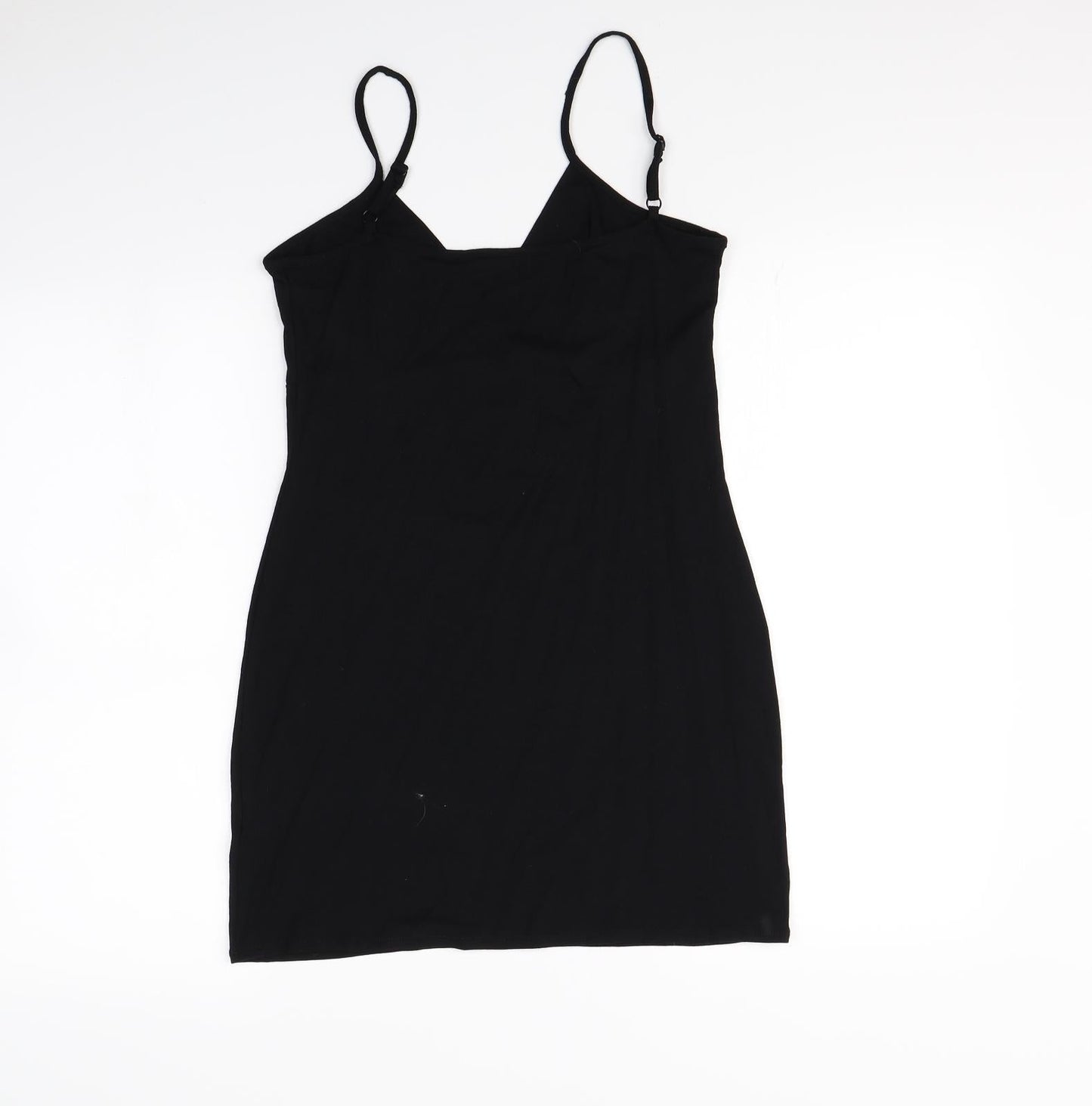 Womens UK Size 12 Preworn Black Basic T-Shirt