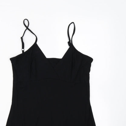 Womens UK Size 12 Preworn Black Basic T-Shirt