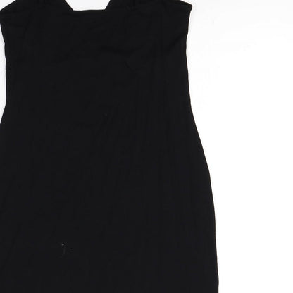 Womens UK Size 12 Preworn Black Basic T-Shirt