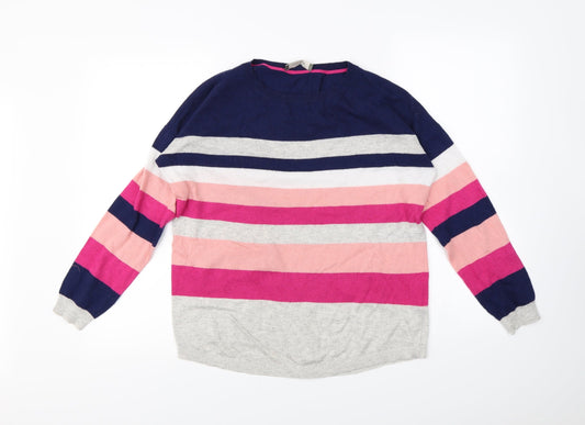 Oasis Womens Multicoloured Striped  Pullover Jumper Size M