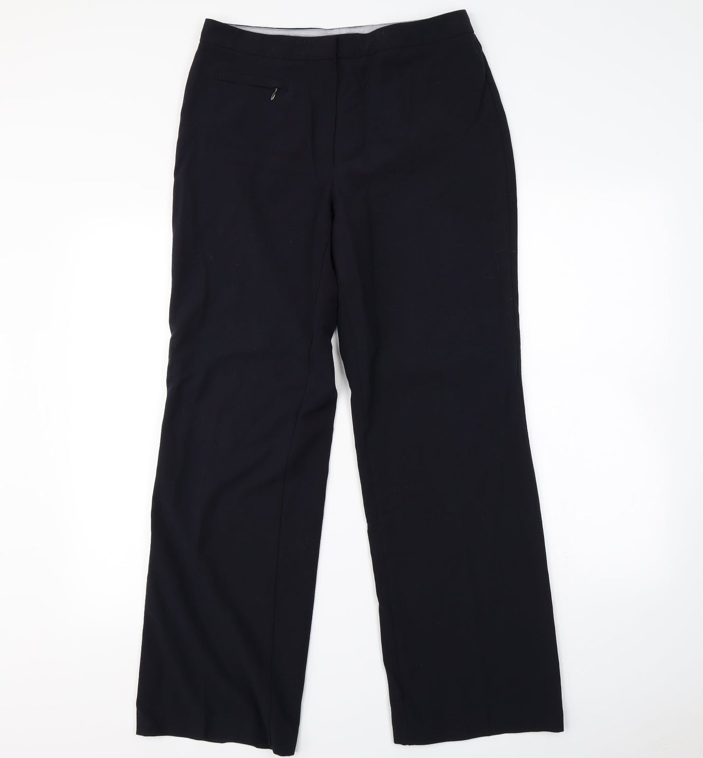 M&S Womens Blue   Dress Pants Trousers Size 12 L28 in