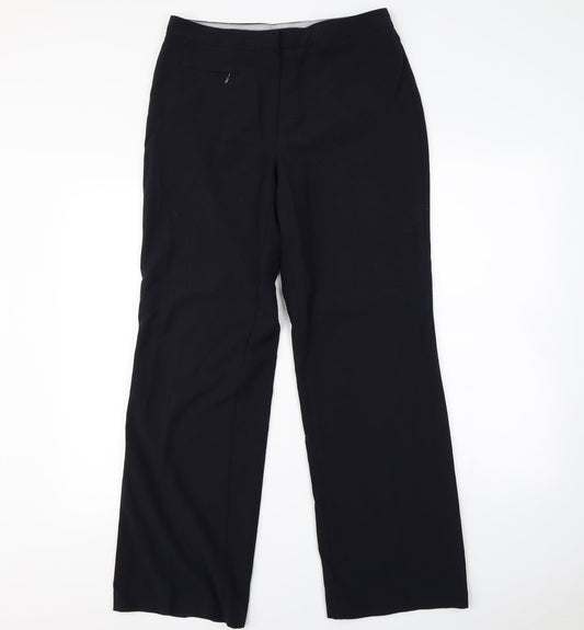 M&S Womens Blue   Dress Pants Trousers Size 12 L28 in