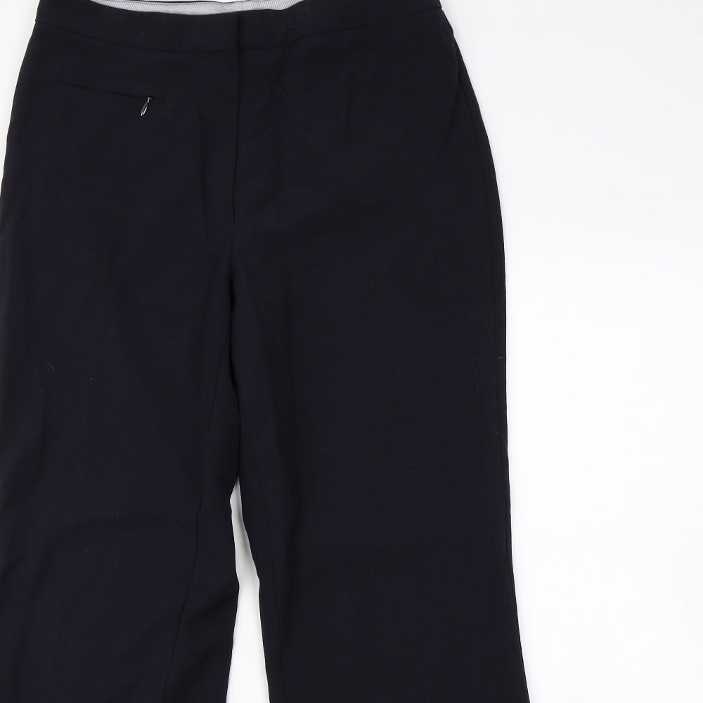 M&S Womens Blue   Dress Pants Trousers Size 12 L28 in