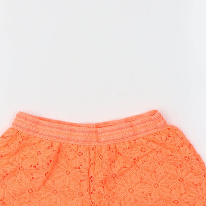 F&F Womens Orange   Cut-Off Shorts Size 8