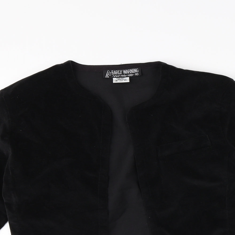 early warning Womens Black   Jacket  Size 10