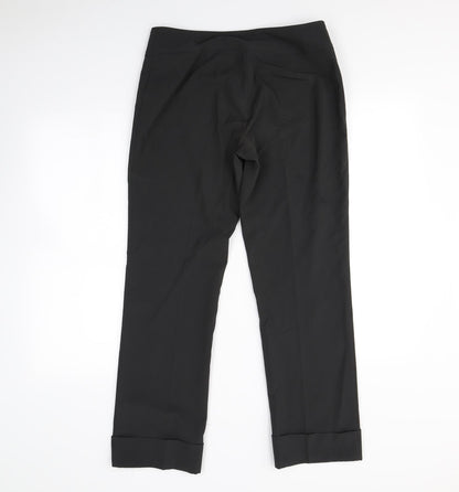 Womens UK Size 14 Preworn Regular Fit Dress Pants Grey Trousers