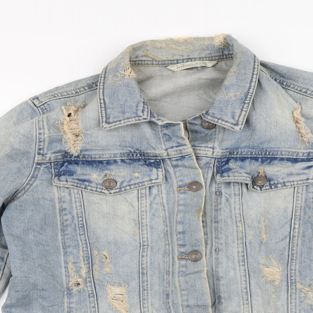 Womens UK Size L Mango Blue Jacket