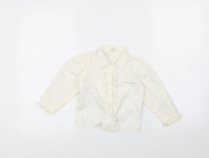 Gap Girls White   Basic Button-Up Size 2 Years