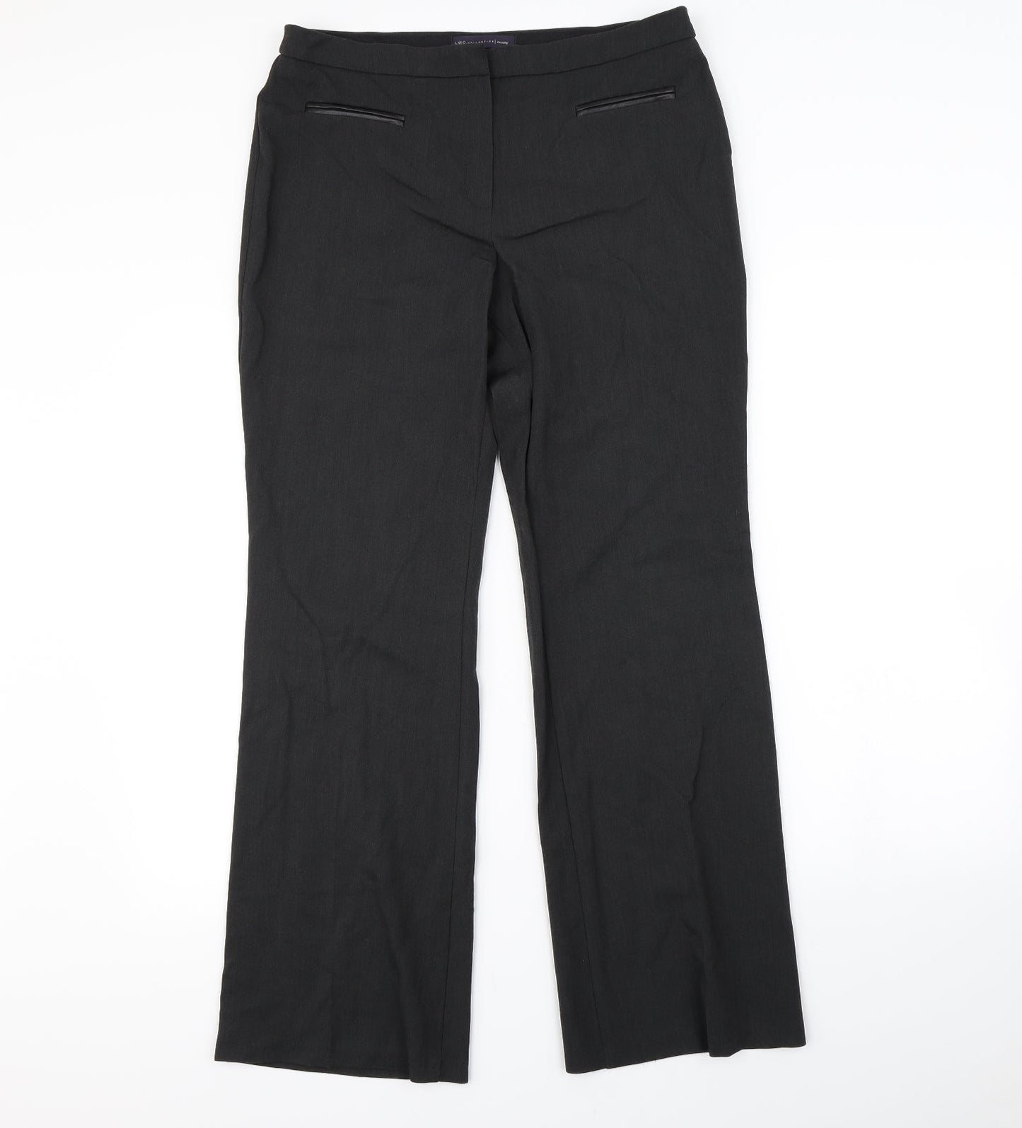 M&S  Womens Grey   Dress Pants Trousers Size 12 L28 in
