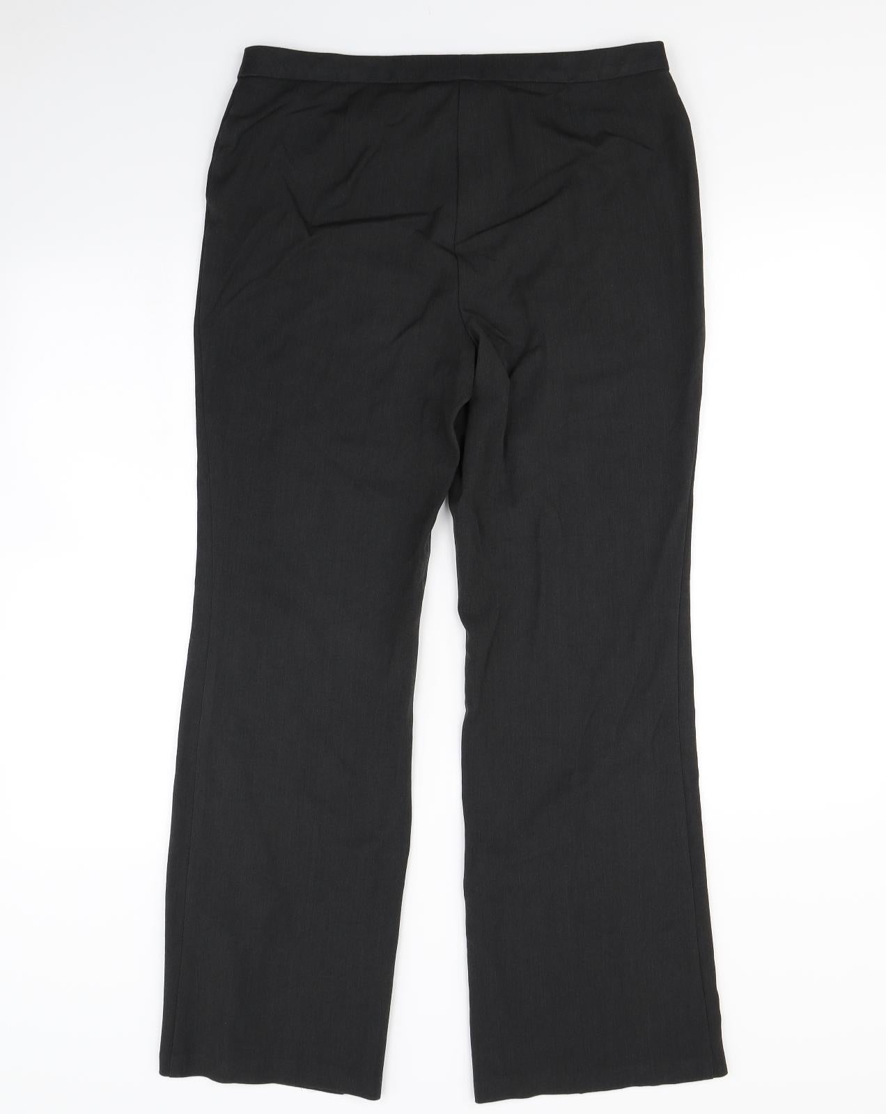 M&S  Womens Grey   Dress Pants Trousers Size 12 L28 in