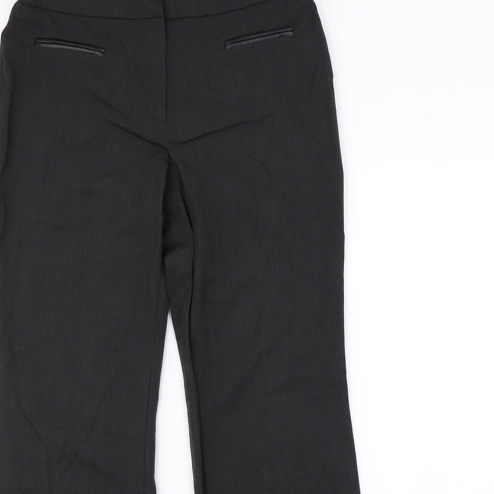 M&S  Womens Grey   Dress Pants Trousers Size 12 L28 in