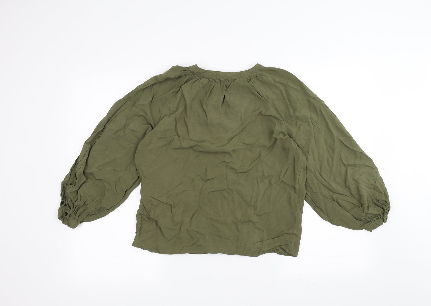 Womens UK Size 6 New Look Green Basic Button-Up