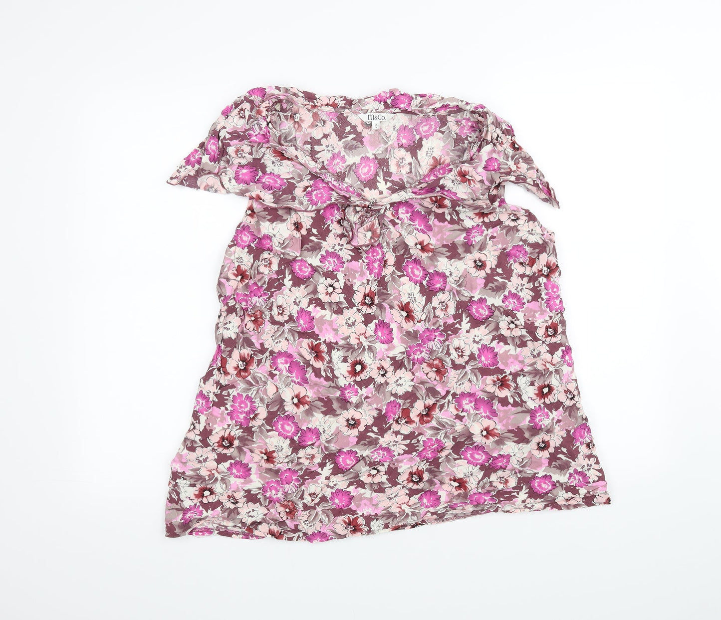 Womens UK Size 18 M&Co Pink Basic T-Shirt
